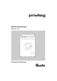Habe eine bosch woh 3010 waschmaschine topplader habe jetzt das problem das diese nicht mehr ab. Privileg 12c User Manual Manualzz