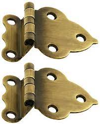 Reproduced in solid brass, they're an authentic period choice for new furniture, or as a replacement for a worn or damaged piece. Pair Of Offset Hoosier Cabinet Hinges In Antique By Hand House Of Antique Hardware
