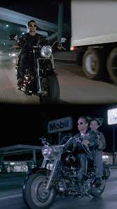 In Terminator 2 The T 800 Rides The Motorcycle At Night Without The Headlights On Terminators Are Built With Advanced Vision P Terminator Recent Movies Riding