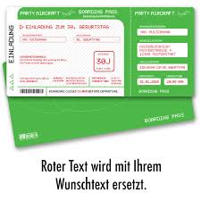 Buchen sie billige flüge problemlos online! Einladungskarten Als Flugticket Grun Online Bestellen