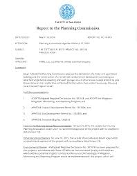 Report to the Planning Commission