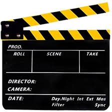 Amazon.com : Acrylic Clapboard Dry Erase Director Film Movie CutAction  Clapper Board Slate with YellowBlack Sticks 9.6 11.7 : Office Products