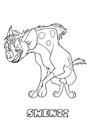 We hope you will have as much pleasure coloring them as we had drawing them! Shenzi The Lion King Coloring Page