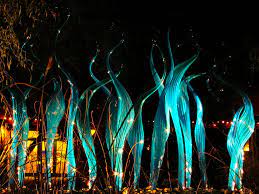 Chihuly Glass At Night Chihuly Glass Sculpture Exhibit At The Desert Botanical Gardens In Arizona Wierd Music Chihuly Glass Art Broken Glass Art