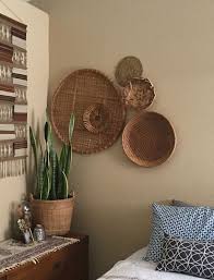 27 Quot Giant Flat Round Shallow Bamboo Rattan Basket Wall Hanging Basket Wall Decor Baskets On Wall Wall Decor