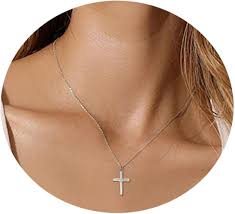 Kreuz-Halskette aus Sterlingsilber