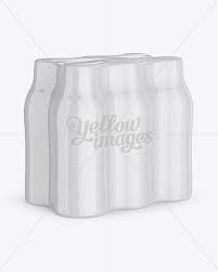 6 Pack Plastic Bottles Mockup In Bottle Mockups On Yellow Images Object Mockups