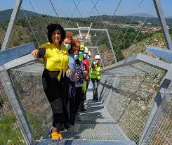 A ponte, exclusiva para pedestres, liga a margem de canelas à de alvarenga através de 516 metros de vão, o novo equipamento turístico do distrito de reservas e pagamento de bilhetes deverão ser feitos pelo site site www.516arouca.pt, onde está compilada informação geral sobre a estrutura. Arouca Presidente Da Camara Mostra Ponte Suspensa Noticias De Aveiro