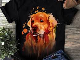 Golden Retriever Hand Drawing Dog By Photoshop 21 T Shirt Design Png Buy T Shirt Designs