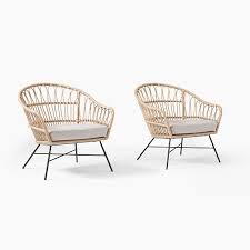 Palma Outdoor Rattan Lounge Chair Set Of 2 In 2020 Rattan Lounge Chair Lounge Chair Outdoor Outdoor Chairs