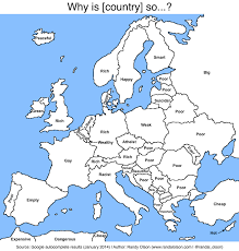 Here S What Google Autocompletes For Each Country In Europe Business Insider Europe Map Europe Map Printable Educational Maps