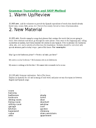 Here's a list of translations. Grammar Translation And Siop Method English Language Translations