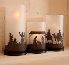 Diy Candle Nativity Scene Diy Nativity Christmas Diy Christmas Decorations