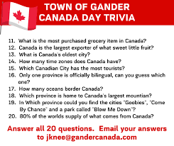 Our online canada trivia quizzes can be adapted to suit your requirements for taking some of the top canada quizzes. Here S Recreation Community Services Town Of Gander Facebook