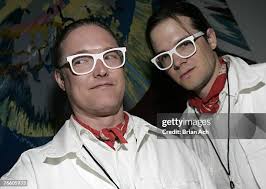 Filmmaker Larry Clark and designer Adrian Nyman walks the runway at... News  Photo