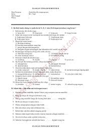 Ulangan Tengah Semester Iimata Pelajaran Pendidikan Kewarganagaraankelas Iii Tiga Hari Tanggal Waktu I Berilah Education Semester Iii