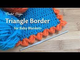 Crochet Tutorial Triangle Border For Baby Blankets Crochet Design Pattern Crochet For Beginners Blanket Crochet Tutorial
