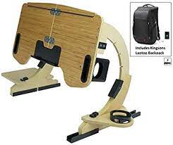 amazon com portable adjustable laptop bed desk stand tray table sturdy wooden workstation notebo laptop desk for bed laptop stand bed wooden laptop stand