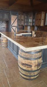 Jack Daniel S Themed Kitchen With Concrete Countertop Bars For Home Rustic Kitchen Outdoor Kitchen Design