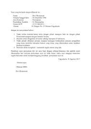 Berikut ini contoh surat pernyataan diri untuk pelamar cpns. Contoh Surat Pernyataan Diri Gawe Cv
