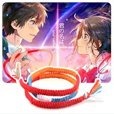 The music for the movie was written by radwimps. New Japan Anime Your Name Mitsuha Taki Bracelet Chai Cosplay Kimi No Na Wa Accessory Rope Bracelet Rope Make Bracelet Spiralbracelet Watch Aliexpress