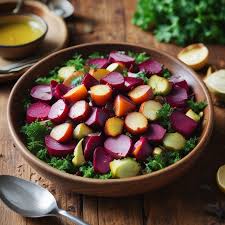 Salada Colorida de Beterraba, Batata e Abobrinha