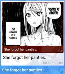 She forgot her panties. : r/Animemes