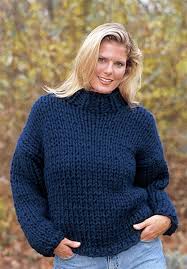Hannah sweden in a turtle nexk. Knitted Double Strand Turtleneck In Lion Brand Wool Ease Thick Quick 928