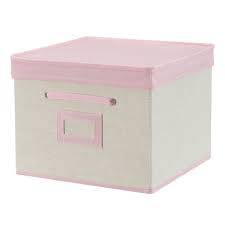 Canvas storage bins with lids. Your Zone Kids Canvas Storage Bin With Lid 12 X 12 Pink Walmart Com Walmart Com