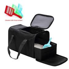 Coopeter Portable Litter Carrier Foldable In 2020 Pet Travel Bag Cat Litter Box Cat Litter