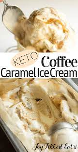 Sweet Cream And Dark Coffee Ice Creams Swirled Together With A Coffee Scented Caramel Sauce T Keto Friendly Ice Cream Easy Ice Cream Recipe Low Carb Ice Cream
