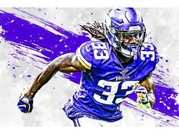 Dalvin Cook Minnesota Vikings Poster Print Sports Art Football Print Kids Room Decor Man Cave Gift