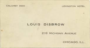 With the help of cheats and solutions that you will find on this site, you can go through each crossword. 1917 Ca Disbrow Louis Disbrow Business Card Lexington Hotel Was Al Capone S Hotel 3 1 5 Gc Front Chuck S Toyland