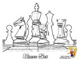 Make a coloring book with chess for one click. Smooth Chess Coloring Pages To Print 1 Free Chess Game