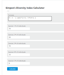 Simpson's diversity index is a way to measure the diversity of species in a community. Simpson S Diversity Index Calculator Calculator Academy