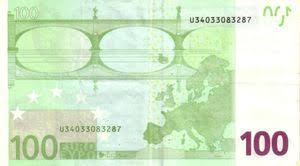 Die eu erhofft sich dadurch, die terrorismusfinanzierung und schwarzarbeit einzudämmen. Uang Kertas 100 Euro Uni Eropa 2002 2002 2003 Signature Duisenberg Issue Wor P 5u 1