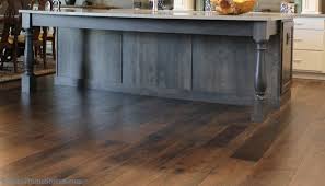Hallmark Hickory Flooring In A Kitchen Including Gray Stained Cabinetry Kitchen Design And Materials By At Home Store Staining Cabinets Gray Stained Cabinets