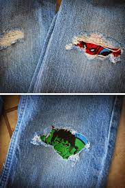 Our jean patches stay stuck on your jeans for an incredible number of wash and dry cycles. Custom Diy Iron On Patches For Jeans Nahprojekte Fur Anfanger Naharbeiten Nahen Anfanger