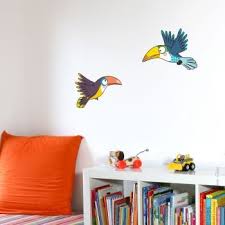 sticker envol de toucans stickers muraux stickers chambre bebe decoration chambre bebe