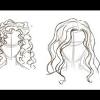 Draw the outline of the hairstyle. 1