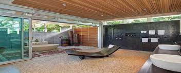 All you need is lockable barn doors for privacy, lighting, tiled floors with drainage, a basin for washing hands and a shower. 10 Inspirational Ideas That Will Make You Want An Outdoor Bathroom Maison Valentina Blog