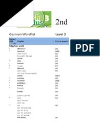 Block 2 reihe 30 grab 698. Ep2e Level3 German Wordlist Perfume Genetically Modified Organism