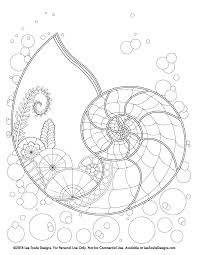 Free, printable coloring pages for adults that are not only fun but extremely relaxing. Fantasy Nautilus And Ocean Plants Coloring Page For Adults Free Coloring Page Lee Towle Designs Digital Illustrator Graphic Designer And Web Designer
