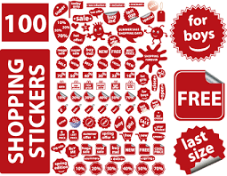 Custom vinyl stickers come in endless shapes and designs. Set Of Vivid Price Tags And Stickers Vector Material 03 Free Download