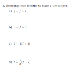 Words can be changed into a mathematical expression by using the words, plus, exceeds, diminished, less, times, the product, divided, the quotient and many more. Rearranging Formulae Introductory Worksheet With Solutions Worksheets Solutions Math Worksheets