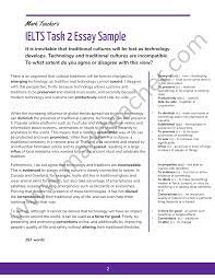 Ielts Writing Task 2 Sample Essay Technology And Traditional Cultures Ielts Speaking With Mark Teacher