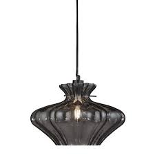 Daisy Smoked Glass Pendant Light 5230sm The Lighting Superstore This beautiful smoked glass ceiling pendant light combines a trinity of materials in typical nordic style.