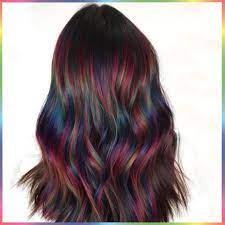 From colourful mermaid hair to pastel locks and granny 'dos, there's no shortage of unusual ways to give lacklustre sophie rundle shares sweet snap with baby son as she jokes having a 'stinky butt' near her face and 'doing things. 19 Ways To Wear The Oil Slick Hair Color Trend
