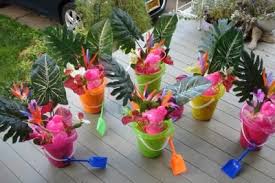 The majority of the homemade hawaiian decorations focused around the dessert table. Bulk Pink Plastic Flamingos 19 In At Dollartree Com Luau Party Decorations Luau Theme Party Luau Party Supplies