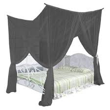 Black ebony ruffled four 4 post bed canopy netting curtains sheer panel any size. Black Canopy Bed Curtains Wayfair